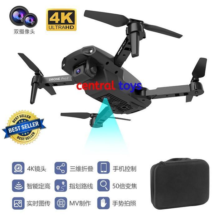 Rc Drone E99 Pro 2 Clone Dji Mavic Mini Wifi Fpv Dual Camera 4K Altitude Hold Helicopter Quadcopter