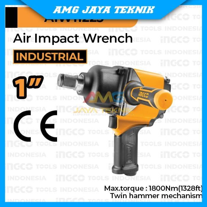Impact Angin Kunci Shock Air Impact Wrench 1" INGCO AIW11223 ORIGINAL