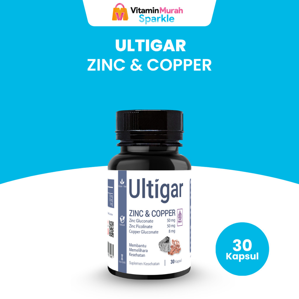 ULTIGAR ZINC & COPPER ISI 30 & 100 KAPSUL - SUPLEMEN KESEHATAN
