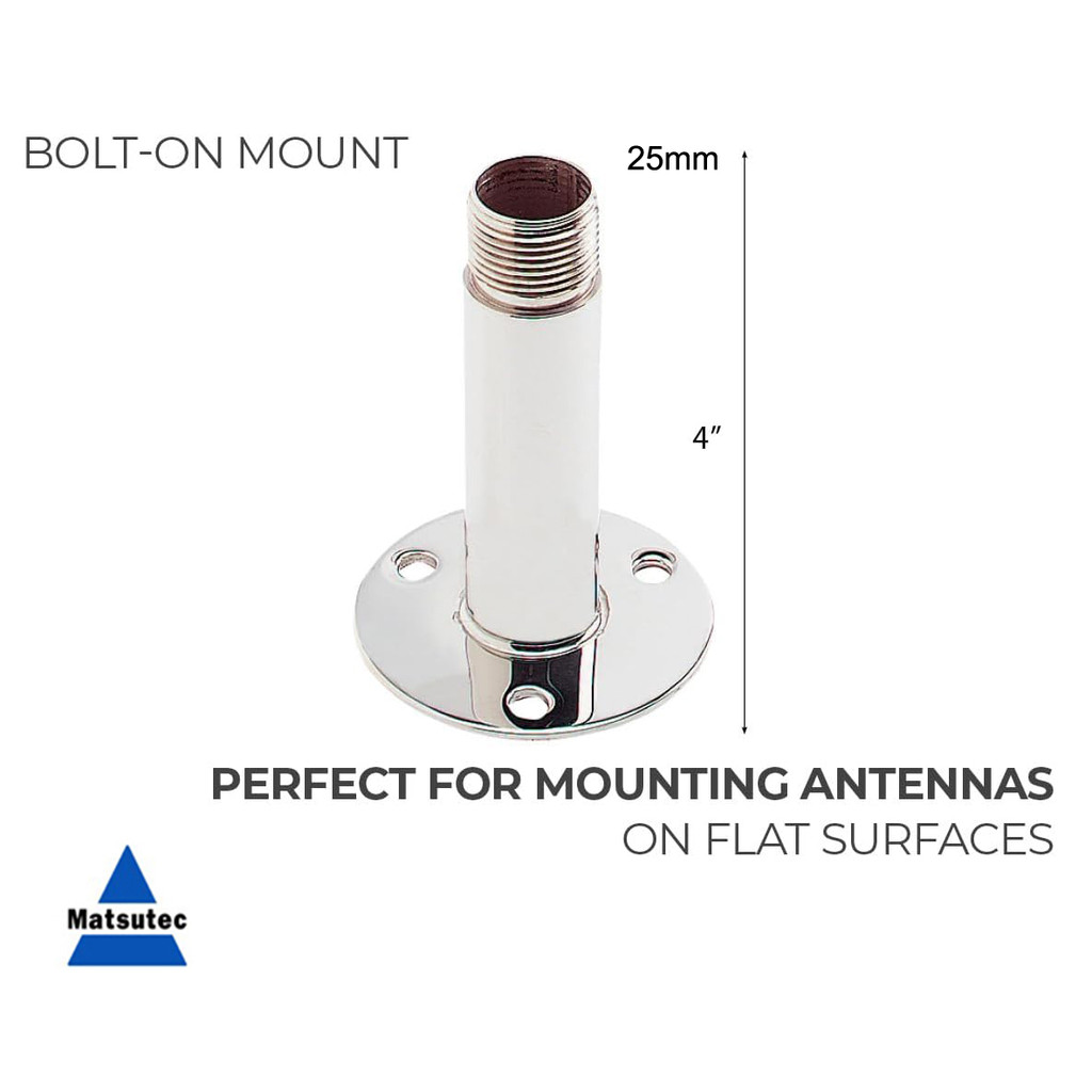 Sale Matsutec Marine VHF Antenna Mounts Adjustable Base VHF Antenna Mount for Boat, 316 Stainless St