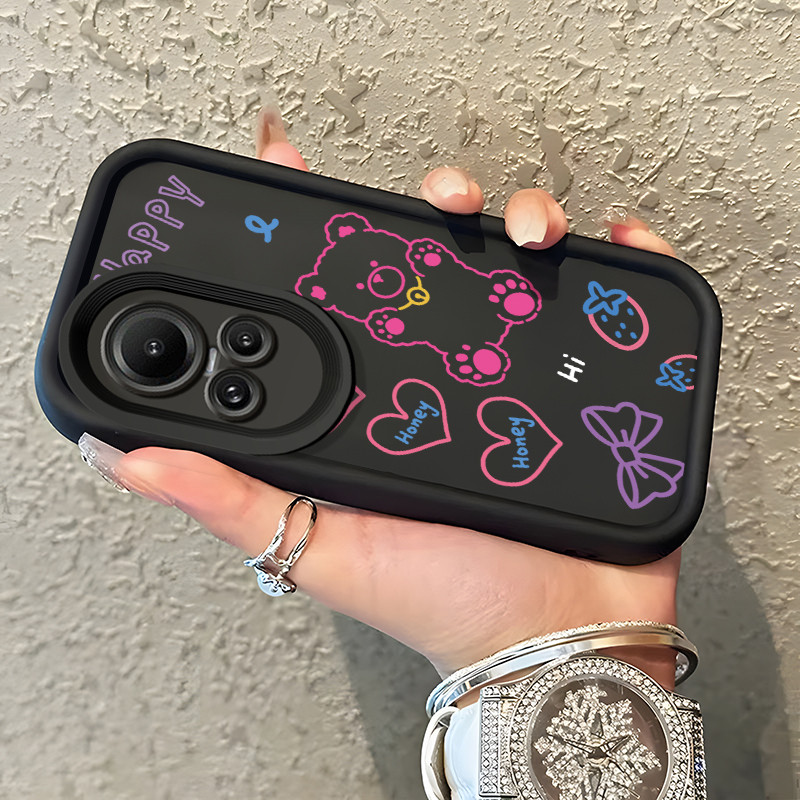 Casing Hp OPPO Reno 10 5G OPPO Reno 10 Pro 5G Case Casing HP Beruang yang rusak Pola kasus ponsel ta