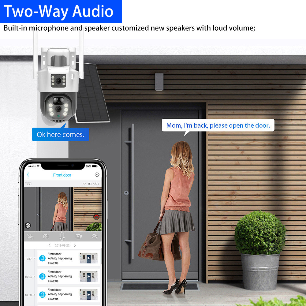 16CH NVR 8MP Wireless Dual Lens Solar PTZ Camera Security System CCTV Video Surveillance Kit NVR
