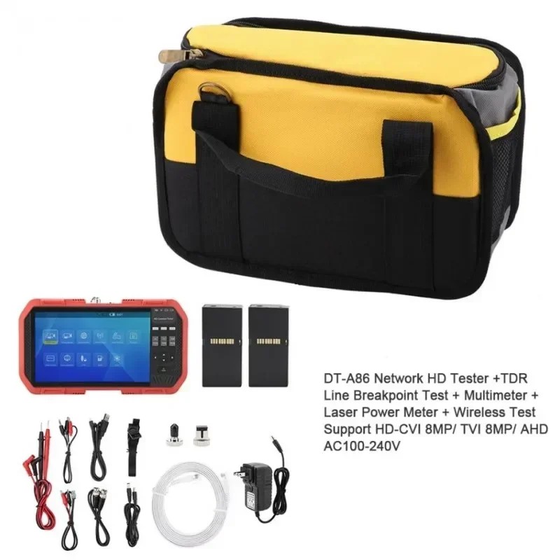 DT-A86 CCTV Tester Analog Camera Test Support 7 Inch Screen TVI CVI AHD IP CCTV Camera Tester