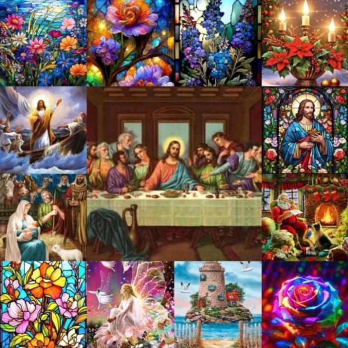 Terbaru 5D DIAMOND PAINTING FULL DRILL ROUND 30x40CM / LUKISAN TUHAN YESUS
