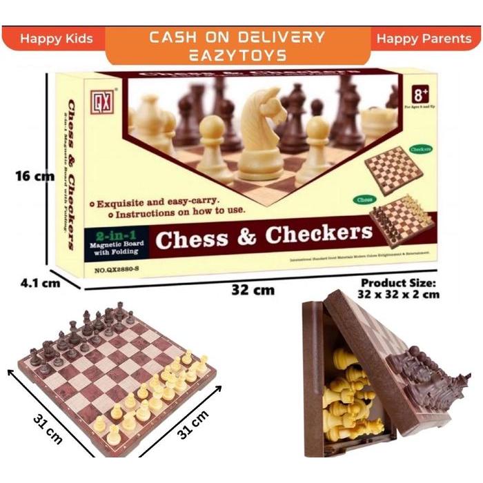 New Papan Catur Magnet Lipat Folding Catur Magnet Board Game Ukuran Besar #Gratisongkir