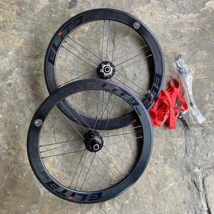 wheelset velg sepeda cakram discbrake elite 20 451 22 in seli minivelo