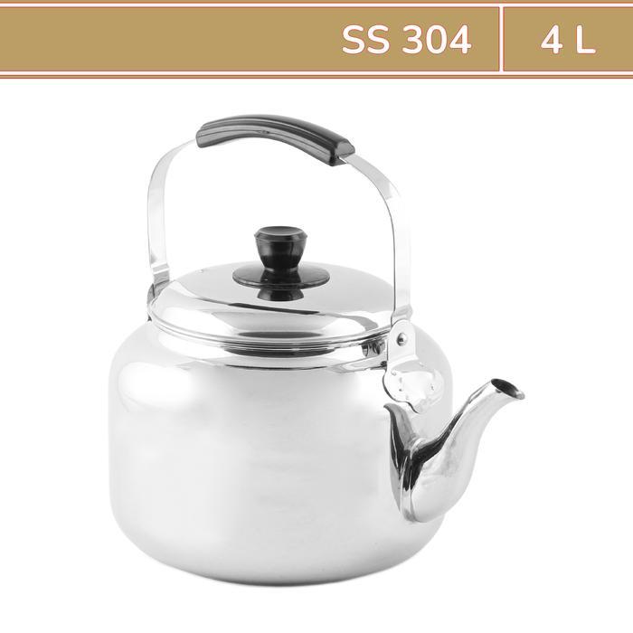 Teko Stainless Steel 4 Liter BIMA Ceret Pemanas Air Induksi Double Bottom