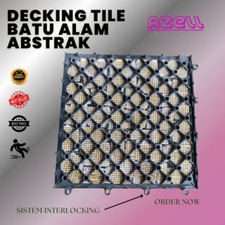 Paket Bundling 10 Pcs - Decking Tile Batu Alam Mozaik - Batu Alam Asli - Lantai Decking Batu Alam