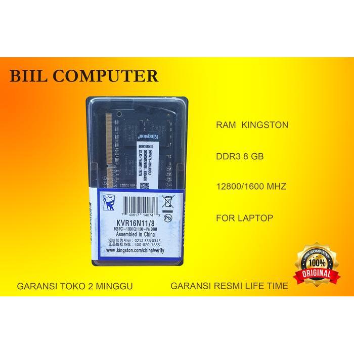 RAM DDR3 8GB KINGSTON LAPTOP