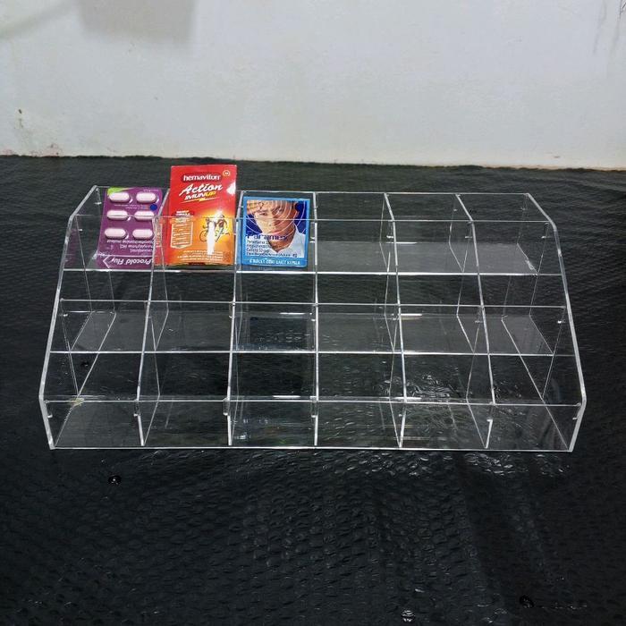 Rak akrilik tempat obat obatan/Rak serbaguna