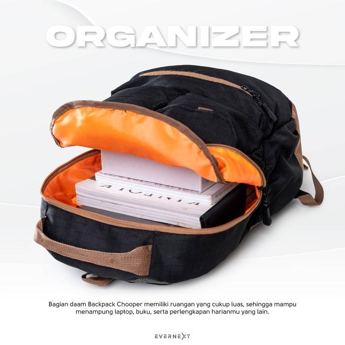 Top EVERNEXT - Tas Ransel Laptop Wanita Backpack Chooper Tas Punggung Wanita