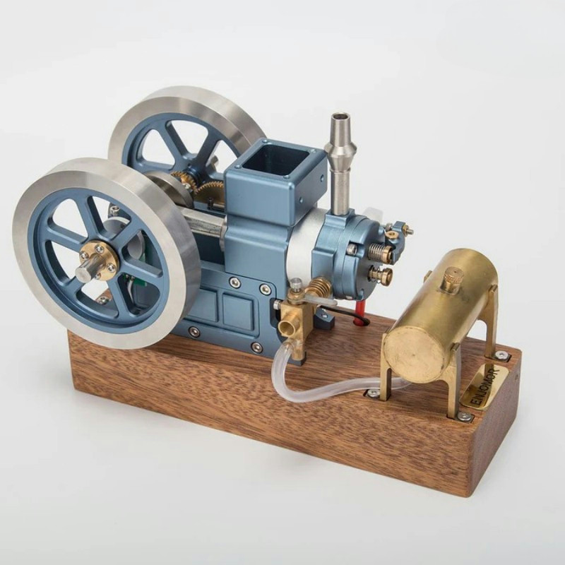 Zerroo 6CC Mini Horizontal Single Cylinder Four Stroke Engine Model Exquisite Retro Engine Model Gif
