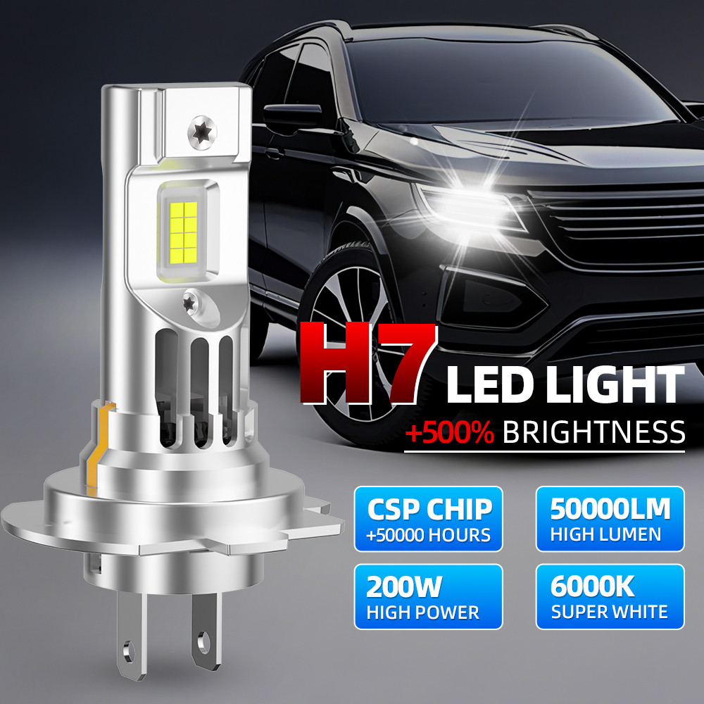 2PCS h7 LED Canbus Headlight 50000LM High Bright Upgrade CSP 3570 H7 Fog Lamp Car Led Light Bulbs