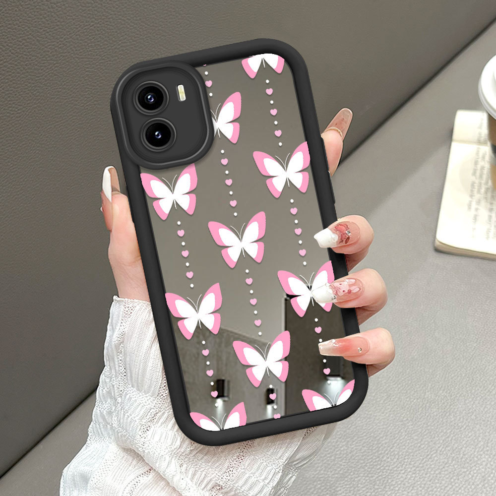 Casing Hp Untuk VIVO Y15S Y01 Y01A Y15A Y15C Cermin Softcase Case Phone Kesing Kupu 1614 JZ