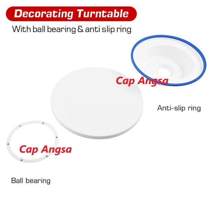 Meja Dekor Putar Rotating Cake Turntable Piring Plastic Table Display Penghias Birthday Cake