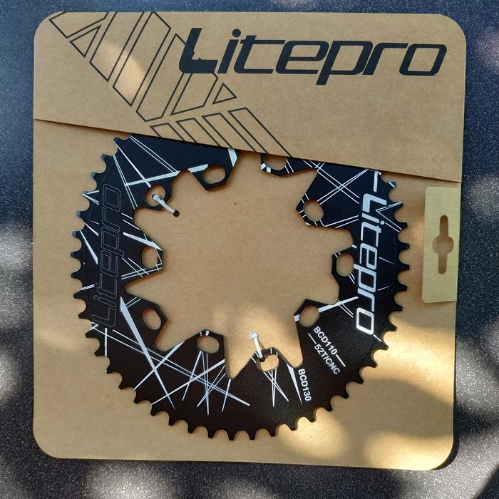 Chainring Litepro Oval 52T Bcd 110 / Bcd 130 Model Terbaru Best Seller