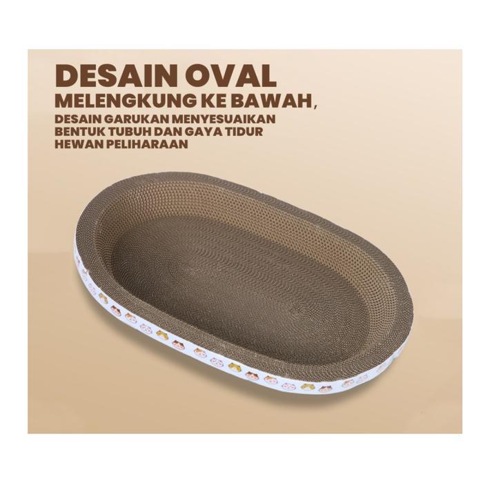 Youthfulyield Papan Garukan Kucing Bentuk Oval Kualitas Bagus