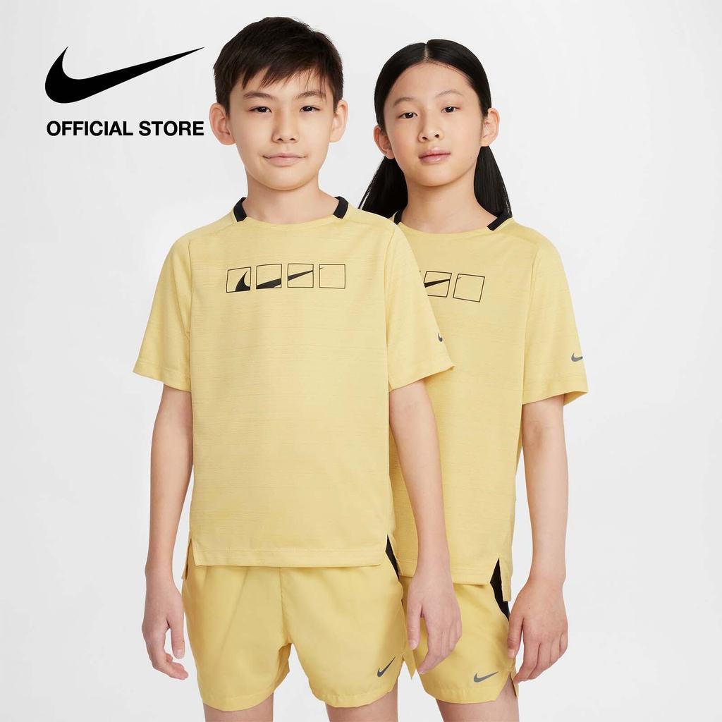 Nike Dri-FIT Older Kids' (Boys') Multi Tech Short-Sleeve Top - Saturn Gold [HJ0631-700]