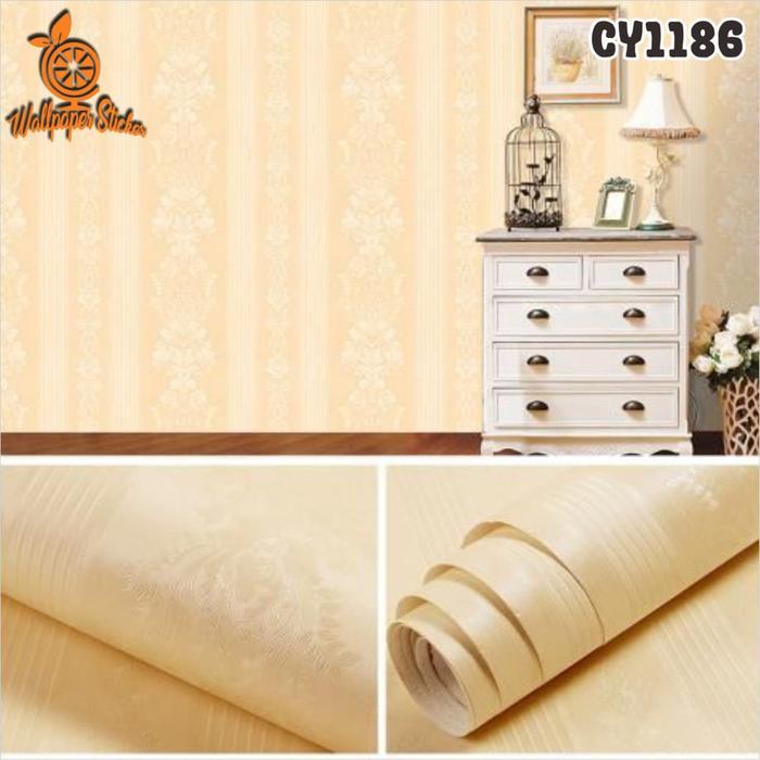 Wallpaper Stiker Sticker Wallsticker Dinding Motif Batik Gold CY1186