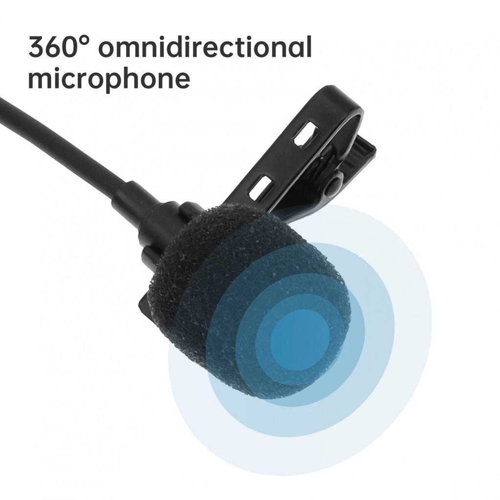 Lavalier Mic USB C Microphone Lapel Clip Mic for Android TypeC Equipment