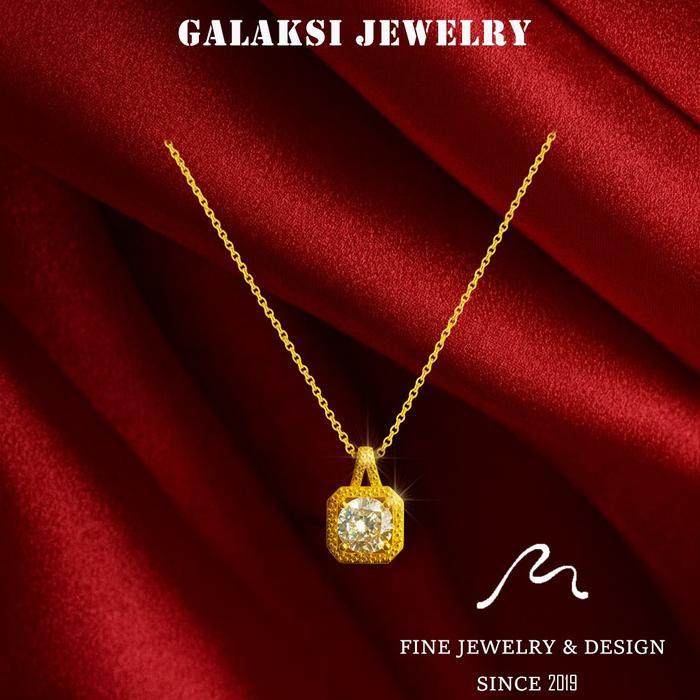 Galaksi -Kalung Emas Berlian Terbaru Model Trendy 2025 Hadiah Romantis untuk Pacar