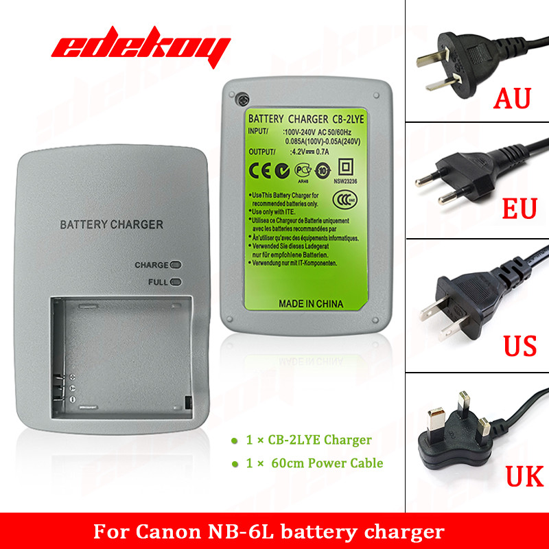 CB-2LY CB-2LYE charger for Canon batteries NB-6L NB-6LH PowerShot D10 D20 D30 S90 S95 S120 S200