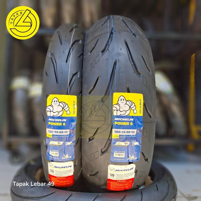 Ban Import MICHELIN Power 6 PAKET 120/70-17 dan 180/55-17 Ring 17 Tubeless Radial X EVO 2CT+ AST Ban