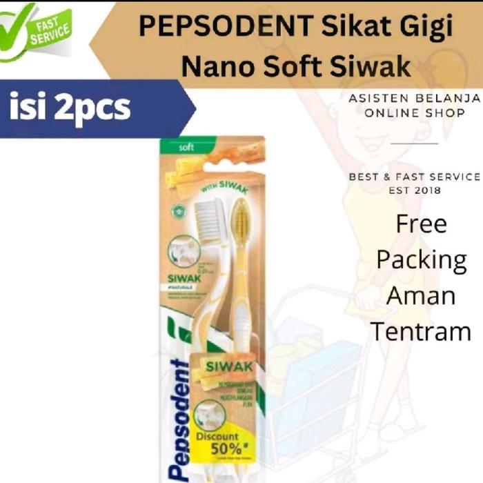 Pepsodent siwak sikat gigi isi 2