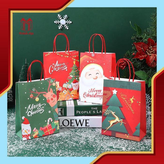 Souvenir Paper Bag Natal / Hampers Natal / Tas Paper Bag Natal / Tas Kertas Natal / Paper Bag