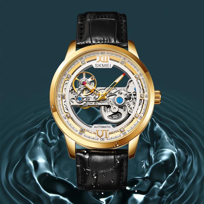 DISKON M031 Jam Tangan Automatic Pria Kulit Casual Tahan READY STOCK