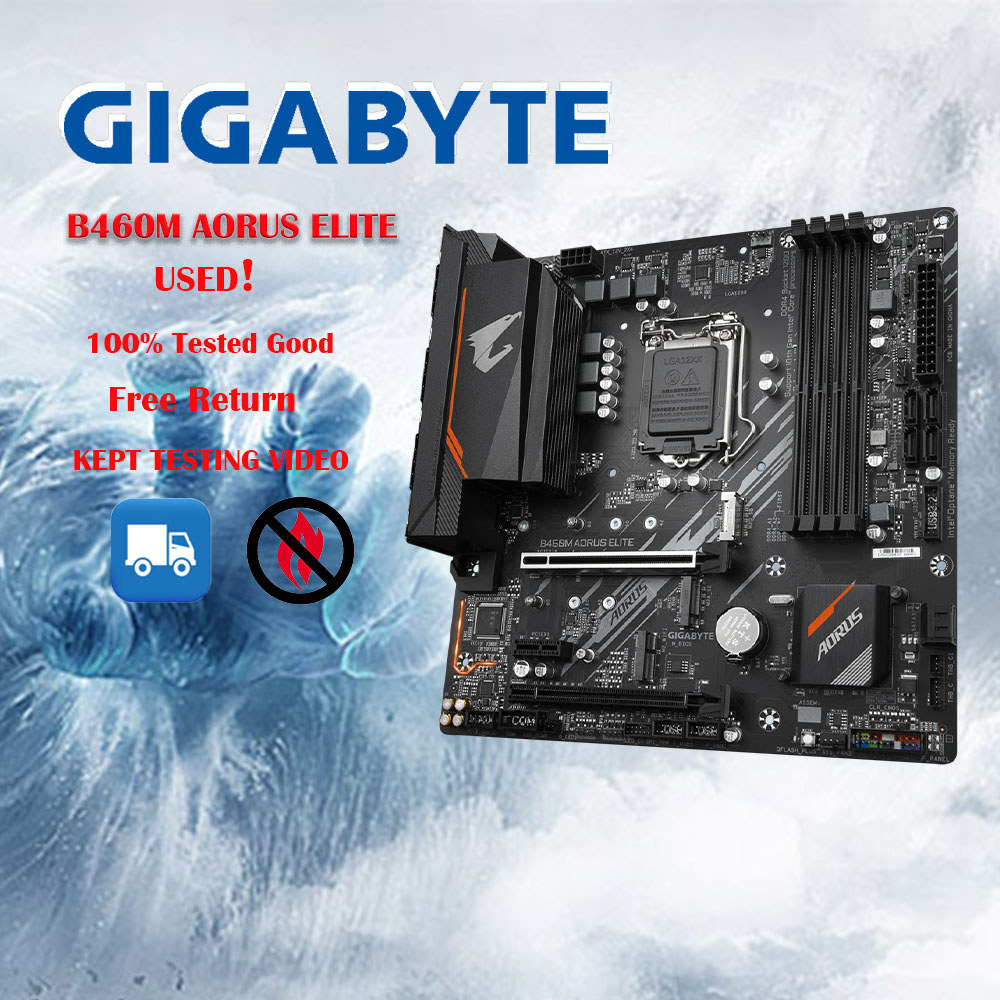 Gigabyte GA B460M AORUS ELITE Micro-ATX Intel B460 DDR4 M.2 128G Support 10 gen LGA 1200 CPU