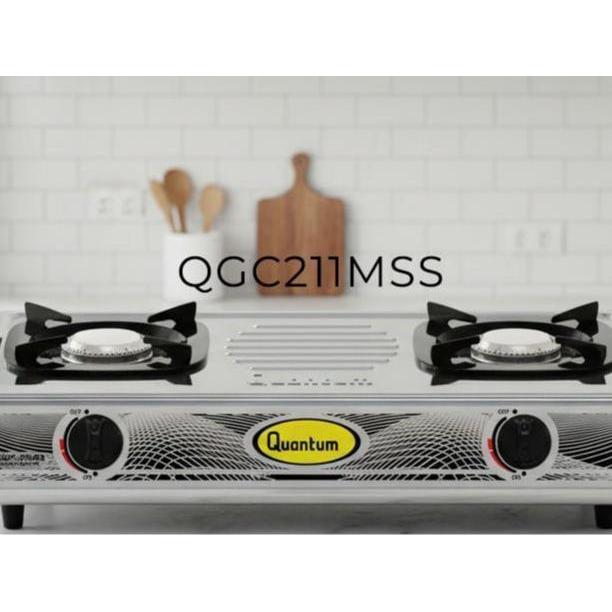 Quantum Kompor Gas 2 Tungku Qgc-211Mss / Qgc211Mss / Qgc 211Mss
