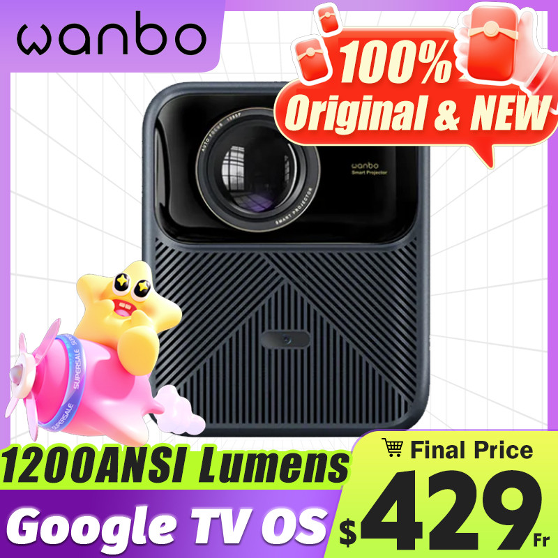 Wanbo Mozart 1 Pro NEW 2025 1200ANSI lumens Full HD 1080P Google HDR 10 decode Support 4K decode