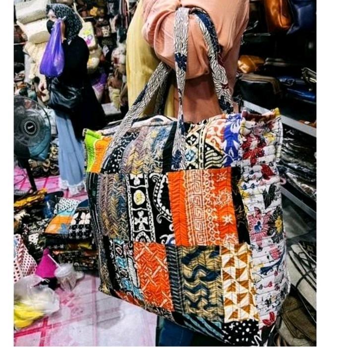 Tas Laundry Motif Batik Perca Ukuran Sedang Dan Besar Kain Perca Pasti Diskon