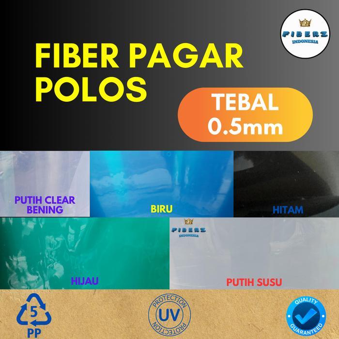 Fiberz- Fiber Plastik Penutup Pagar Polos Tebal 0.5Mm Meteran Redy Stok