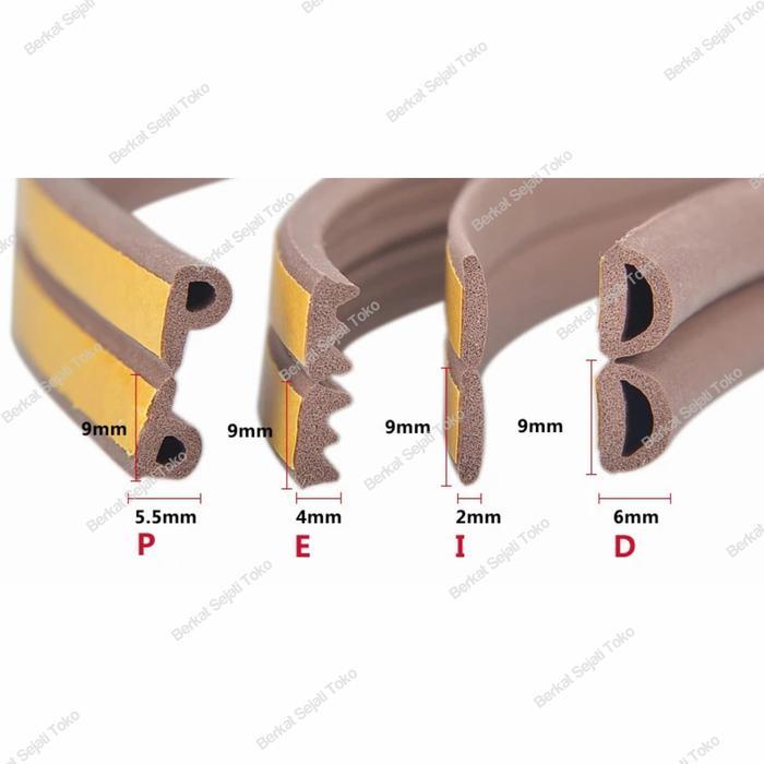 Peredam Kedap Suara Air Door Seal Moher Karet Busa Celah Pintu Jendela .