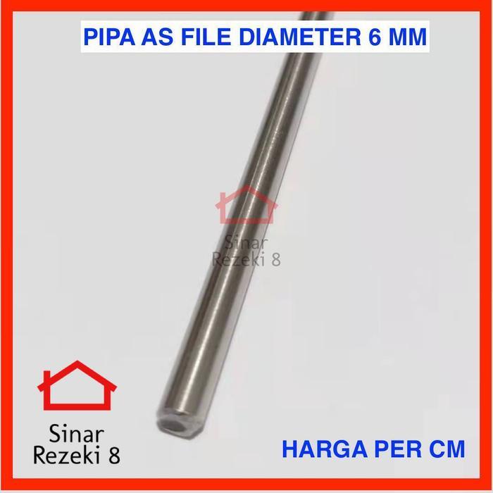 Pipa As File 6 mm / Bulat Kecil Lemari Gantungan .