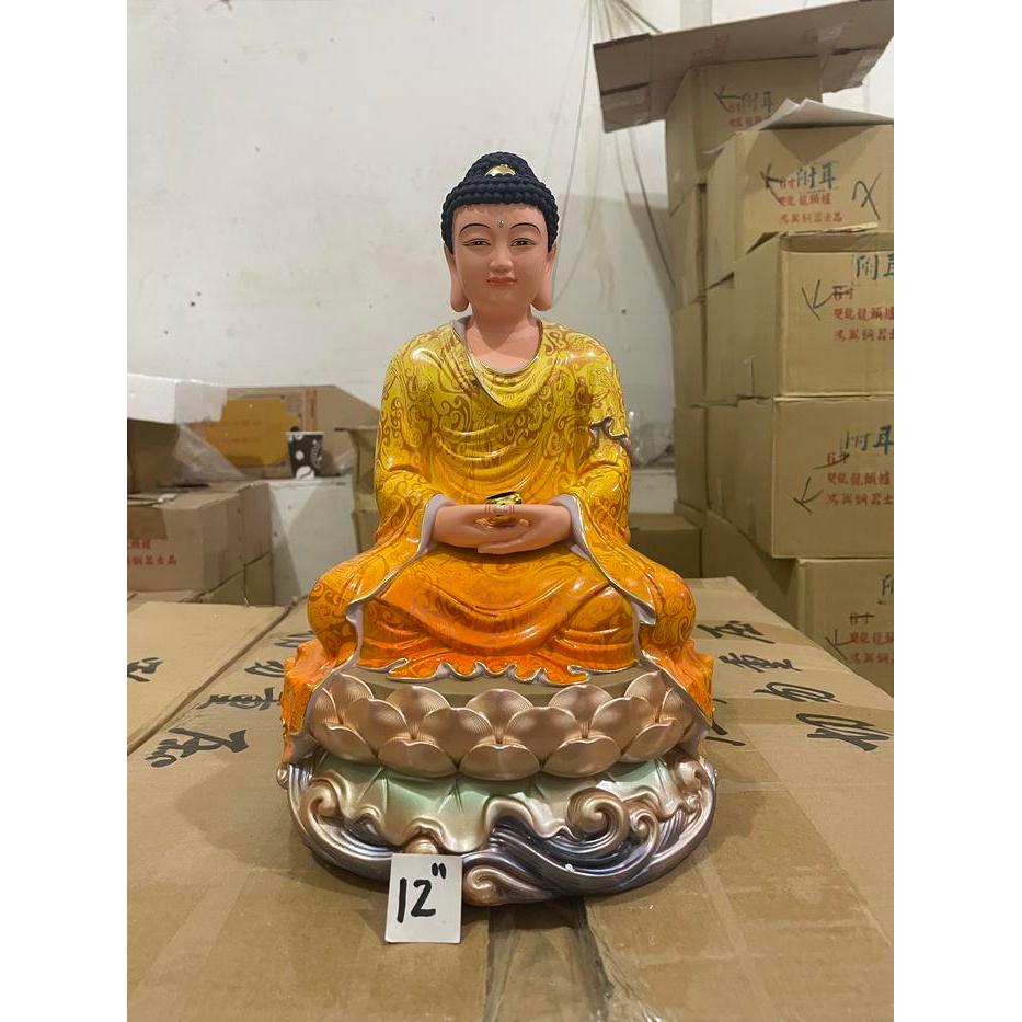 Patung buddha sakyamuni/ seciamonifo/amitabha 12 inch resin