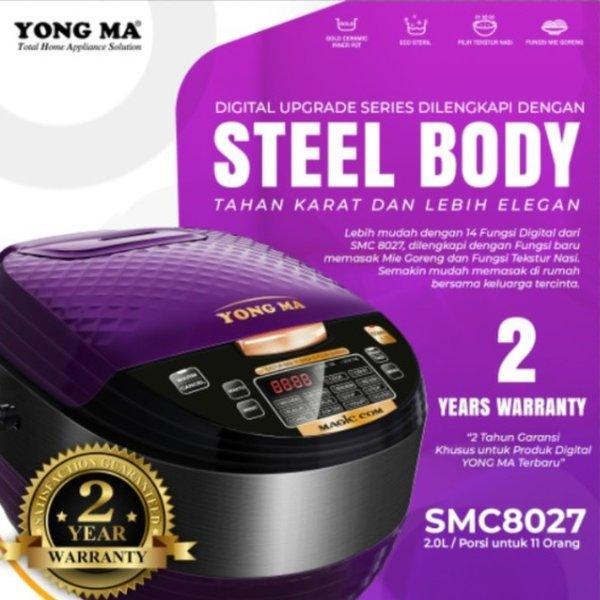 "New" Rice Cooker Magic Com Digital Yong Ma YongMa SMC 8027 SMC-8027 SMC8027 Kapasitas 2 Liter