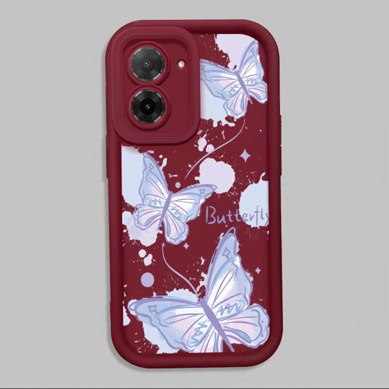 Casing Hp untuk Xiaomi Redmi A5 4G Case Pola Kupu-kupu ungu Kasing silikon Cesing kuat Softcase Kesi