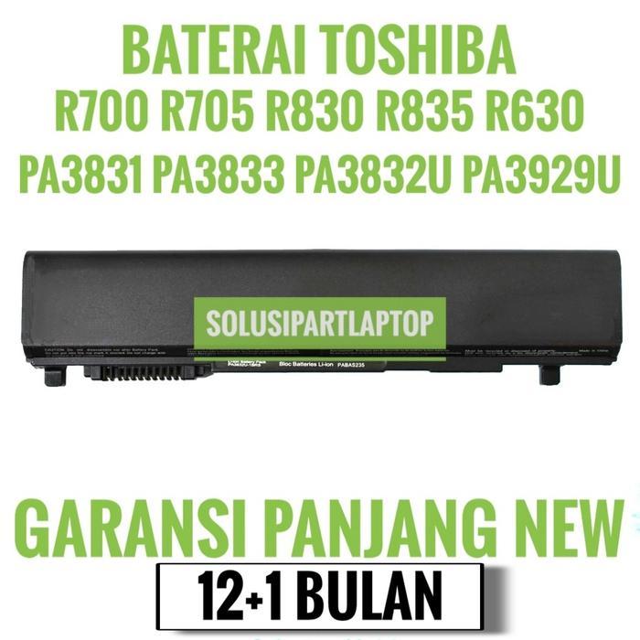 Baterai Laptop T0siba Dynabook R731 R732 R741 PA3832 PA3929 - Black