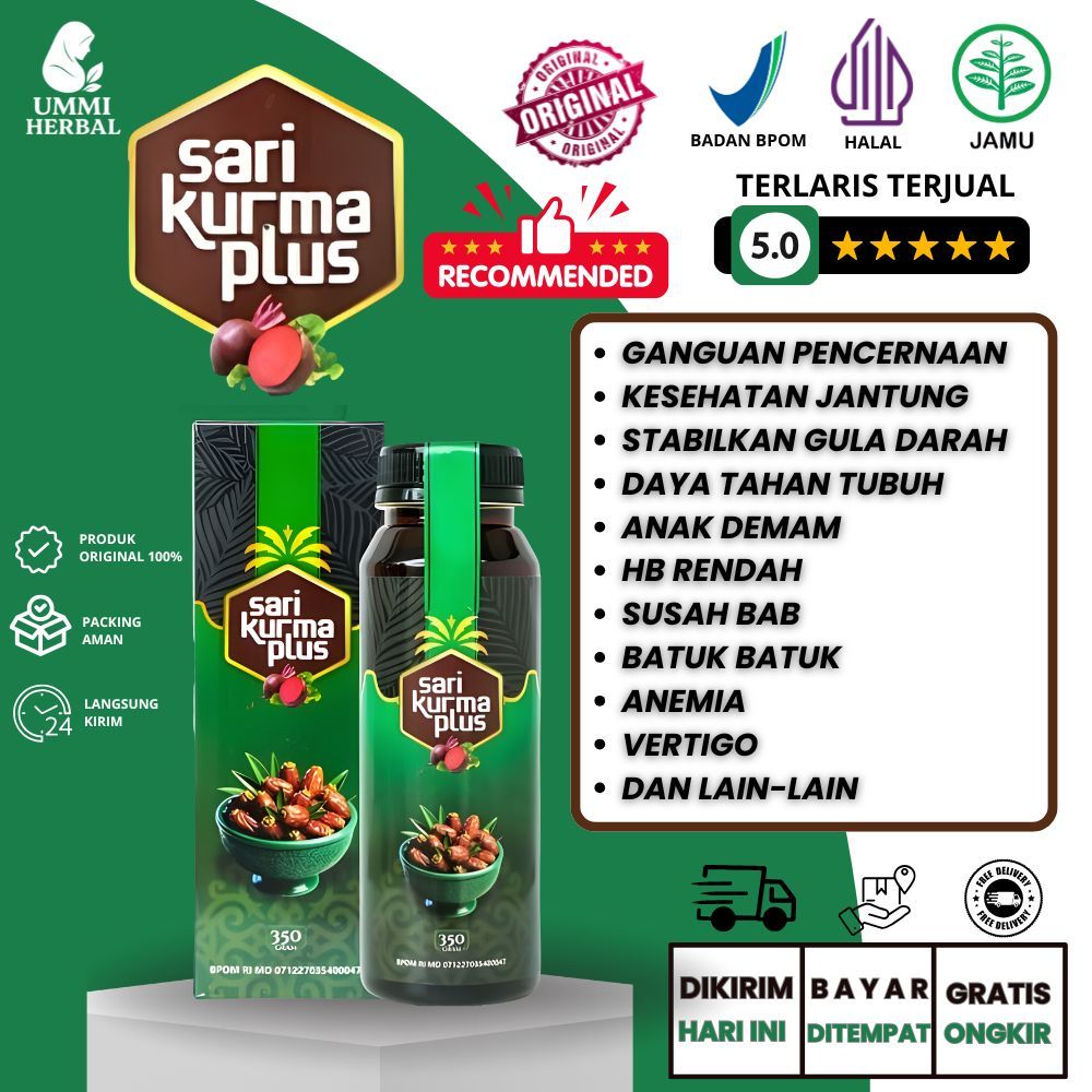 Sari Kurma Plus Madu Murni Asli Tanpa Campuran Kimia Sudah Bpom Halal