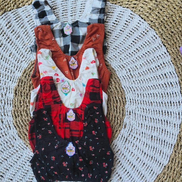 6pcs Miniset XXL Bra Tanpa Kawat Remaja Wanita Dewasa Busui Bh