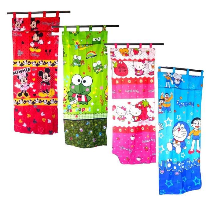 Gorden Jendela Karakter Minimalis Tali Praktis Motif Unik Warna Cerah - Curtain