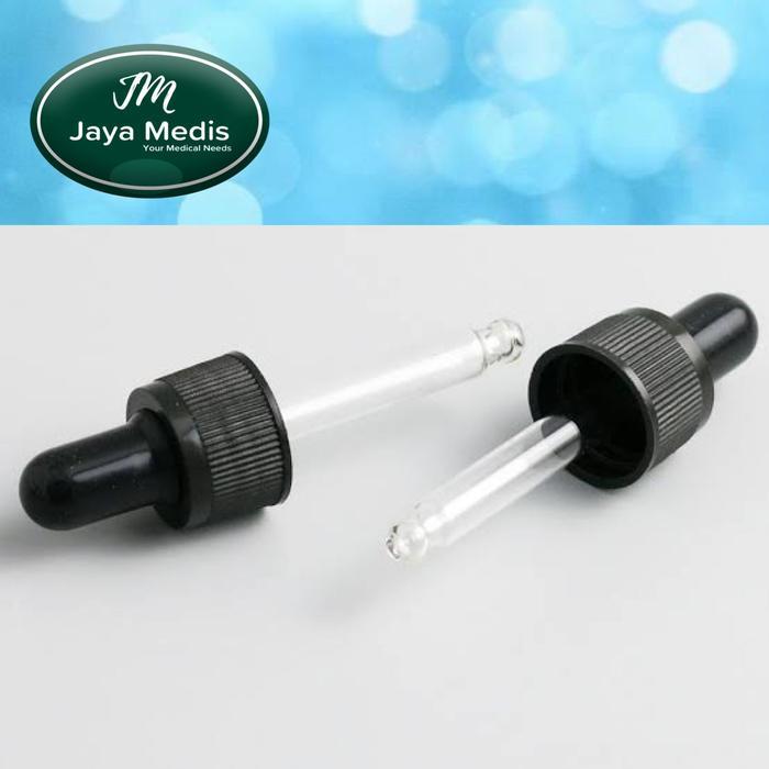 TUTUP BOTOL KACA PIPET NON SEGEL HITAM- TUTUP BOTOL SERUM