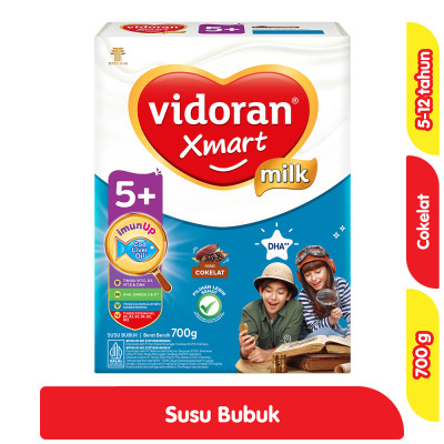 vidoran Xmart 5+ Susu Pertumbuhan Anak 5-12 Tahun Cokelat 700 g