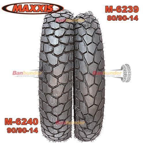 PAKET MAXXIS DUAL PURPOSE 80/90-14 M6239 DAN 90/90-14 M6240 - TUBELESS