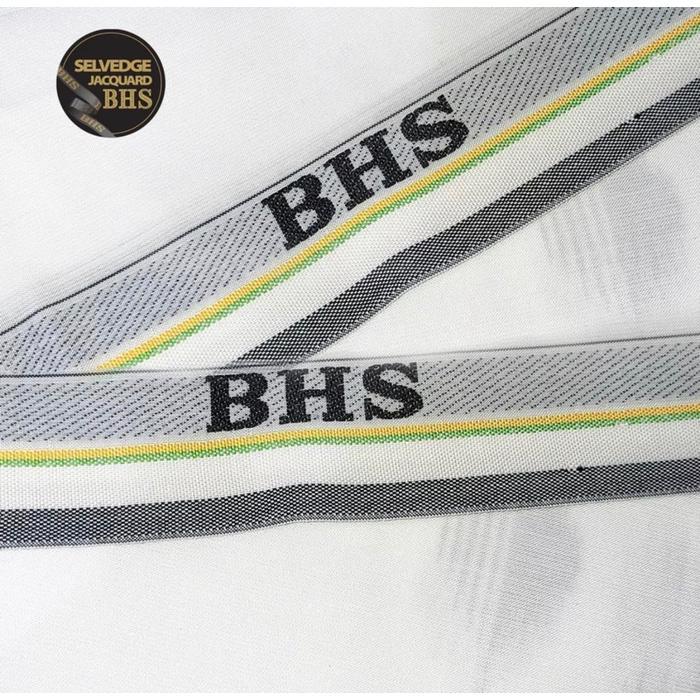 [Garansi Original] Sarung Bhs Cosmo Ppn Silver Motif K26 Warna Putih Polos Tumpal Kembang Selvedge