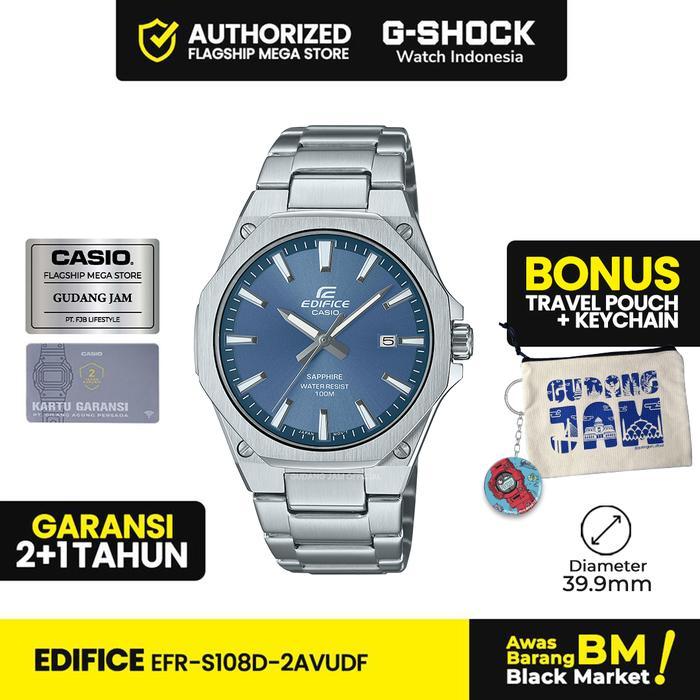 SIAPKIRIM Edifice EFR-S108D-2AVUDF Jam Tangan Pria Cowok Analog Anti Watches EFR-S108D EFR-S108