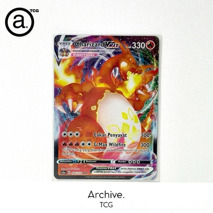 Charizard Vmax (005/159) Pokemon Indonesia ~ VMAX Berkilau Set A SC3A